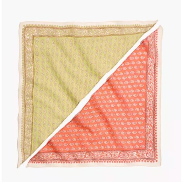 Madewell Two-Pack Orange and Yellow Triangle Bandanas - Picture 2 of 3